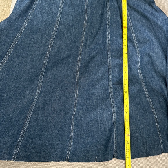 Reformation Amory Denim Midi Dress Size 10 - Picture 9 of 12